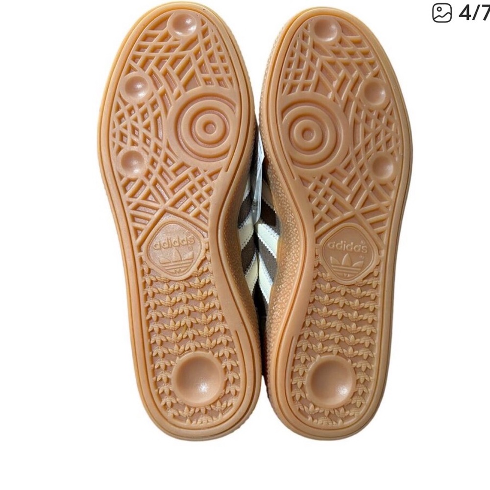 ADIDAS IF6490 Handball Spezial Shoes Earth Strata/Off White Wms Size 8 New - Picture 4 of 7